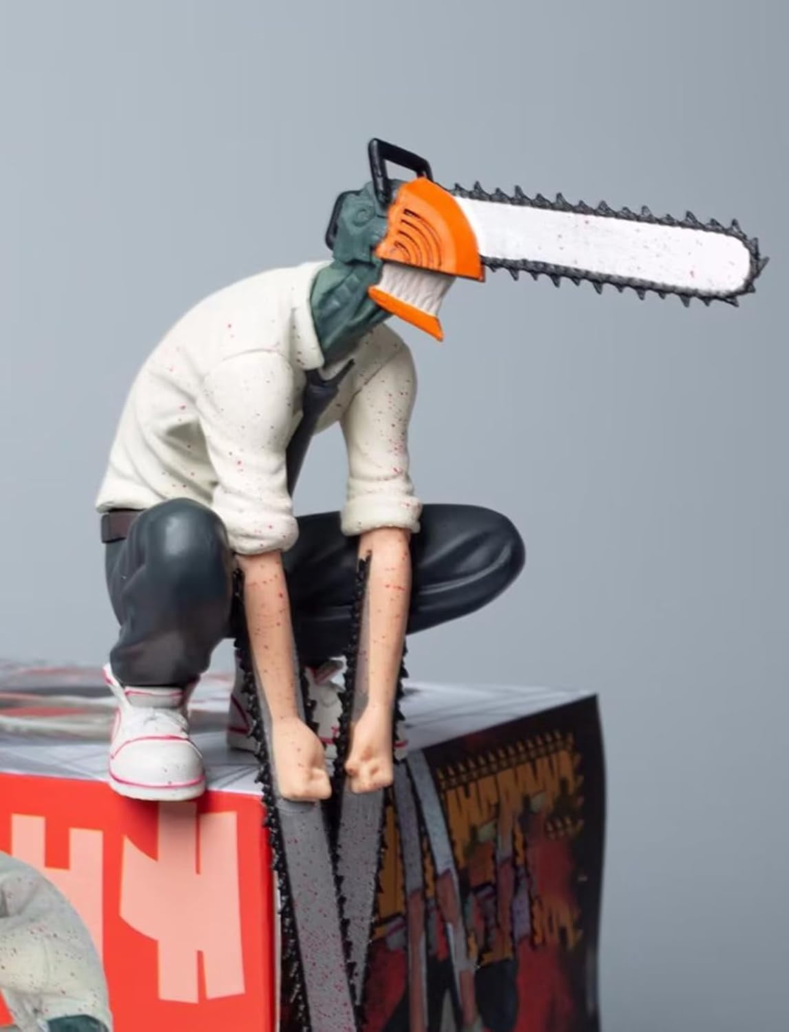 New Chainsaw Denji (Squat Ver) Character Anime Model Statue Action Figures Desktop Ornament Popular Decorations Fan Souvenirs Creative Gift Collectable
