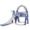 Volity Slide Climber and Swing Playset,Preschool Kids Climbing Slide Playground Slipping Toy with Basketball Hoop and Music,Climbing Stairs for Children Toddler Indoor Outdoor Backyard Use