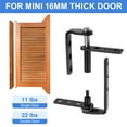 thumbnail image 3 of Saloon Door Hinge, Double Swinging Door Hinge 22lbs for 16mm Plate, Black, 3 of 7