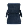 thumbnail image 5 of Pasargad Home Tribecca Modern Acrylic & Velvet Accent Chair in Navy, 5 of 5
