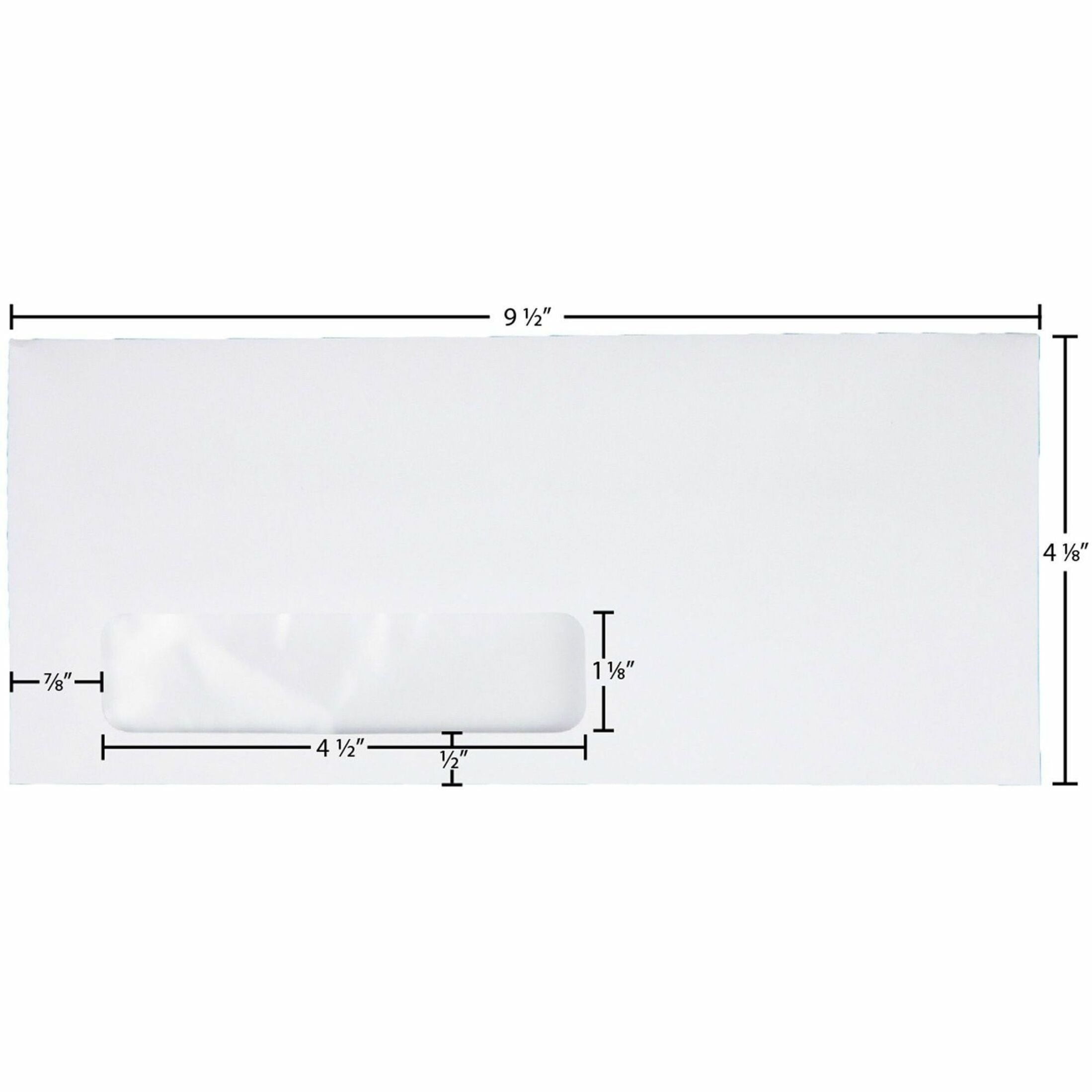 Quality Park, QUA21318, No. 10 Single Window Envelope with a Self-Seal Closure, 500 / Box, White