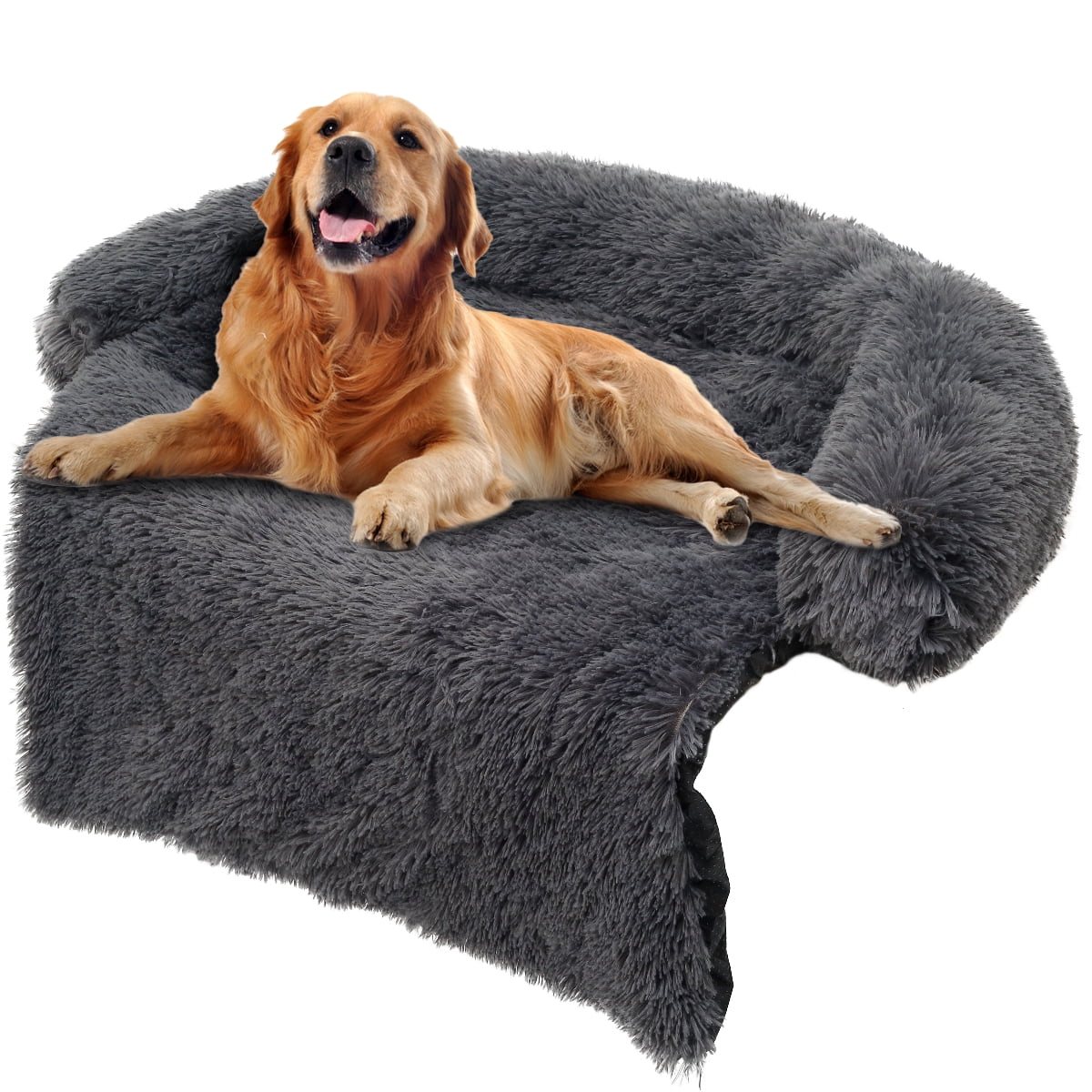 Pet Large Dog Bed Cat Mat Soft Plush Cushion Reversible Tear Resistant Washable