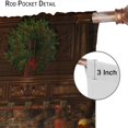 thumbnail image 5 of Christmas Curtains, Vintage Xmas Tree Various Presents, Window Drapes 2 Panel Set for Kitchen Cafe Decor, 42" X 54", Blackout, 5 of 7