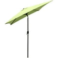 thumbnail image 2 of Abble 6.5FT Square Outdoor Patio Umbrella with Push Button Tilt and Crank Handle, Market Umbrella with 4 Sturdy Umbrella Ribs for Garden Deck Backyard Pool, Green, 2 of 5
