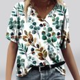 thumbnail image 4 of T-shirts Graphiques pour Femmes T-Shirts de Mode pour Femmes Imprimés Décontractés Col en V Manches Courtes T-Shirts Amples Hauts Manches Courtes pour Femmes Hauts Manches Courtes pour Femmes Soyez Gentille T-Shirts pour Femmes, 4 of 4