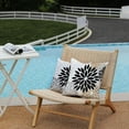 thumbnail image 4 of Black Brown Outdoor Pillow Covers 20x20 Inch Set of 2 White Gray Flower Throw Pillows Farmhouse Outdoor Modern Floral Polyester Square Cushion Case Decor for Patio Funiture Garden 002B20, 4 of 6