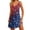 Royal Blue, variant on Women's Loose Fit Sundress, Sleeveless V-Neck Summer Dress with Independence Day Theme, Perfect for Hot Weather and Festivals,Blue L