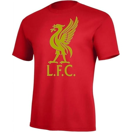 Liverpool FC Boys Red Graphic T-Shirt – Yellow Crest – Youth Sizes (YL)