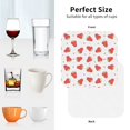 thumbnail image 6 of Fuzoiu Hand Drawn Strawberry Print Leather Coasters Set,Drink Coasters Set of 4,for Tabletop Protection, Durable PVC Coasters,Home Décor and Housewarming Gift-Square, 6 of 6