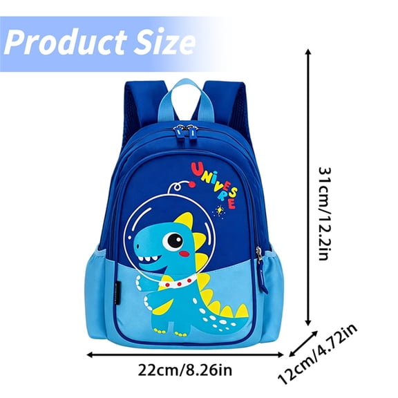 Cartoon Backpack - Cute Print Daypack for Daily Use - Lightweight Casual Backpack with Adjustable Straps - Red