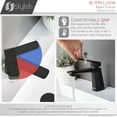 thumbnail image 6 of Stylish Single-Handle Matte Black Bathroom Faucet Height 5⅞" B-111N, 6 of 12