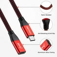 thumbnail image 5 of USB C Extension Cable Short 10Gb (2-Pack),RIITOP USB 3.1 Type C Male to Female Extender Cable Cord 7.8inch for Nintendo Switch, MacBook Pro, 5 of 8