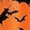 Orange, variant on Chiccall Women's Halloween Bats Pumpkin Print Long Sleeve Maxi Dress, Crew Neck Full Flared Skirt Gothic Party Evening Gown