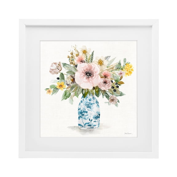 Stupell Industries Summer Chinoiserie Assortment White Framed Print Under Glass, design by Carol Robinson
