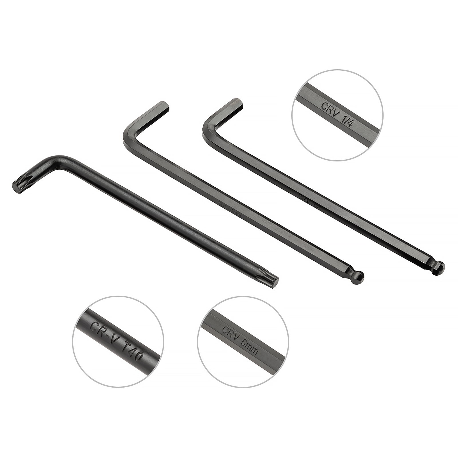 Mount 27PCS Extra Long Arm Ball End Hex Key Allen Wrench Set, Metric/SAE/Torx