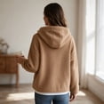 thumbnail image 5 of REDESS Winter Coats for Women, Hooded Button Front Outerwear Coats, Casual Warm Winter Jacket, 5 of 7