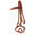 thumbnail image 2 of Challenger USA Horse Western Harness Leather Bitless Side Pull Bridle Brass 77RT01, 2 of 4