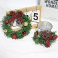 thumbnail image 2 of 2pcs With Christmas Ball Christmas Wreath Pendant Exquisite Creative Hanging Ornament Fake Reusable Grid Bow Wreath Festive, 2 of 5