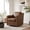 Faux Leather-Coffee, variant on UIXE Swivel Accent Chair for Living Room, Modern Upholstered Barrel Arm Chair, Comfy Club Reading Chairs for Adults, Chenille Navy