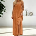 thumbnail image 3 of Daiosportswear Robe Longue Ample à Bretelles Spaghetti Dos Nu pour Femmes, Robe de Chambre à Manches Courtes Orange P(S), 3 of 7