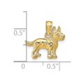 thumbnail image 2 of 14k Yellow Gold Terrier Dog Pendant - 1.1 Grams - Measures 15.1x15.9mm, 2 of 2