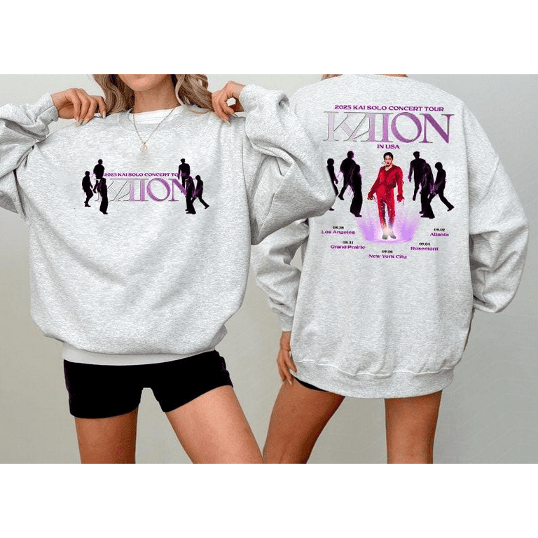 2 Sided Retro Kai EXO KAION Tour 2025 in US T-Shirt, Kai