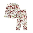 thumbnail image 2 of Goofa Mushroom Printed Women’s 2 Piece Pajama Set Super,Pajamas Women's Long Sleeve Sleepwear Soft Button Down Loungewear Pjs Lounge Set Nightwear-, 2 of 9