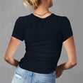 thumbnail image 3 of Aloohaidyvio Crop T Shirts for Women,Womens Short Sleeve T Shirts V Neck Crop Going Out Cute Tops for Women Basics Tees Summer Trendy Clothes, 3 of 5