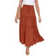 thumbnail image 5 of Gibobby faldas para mujer Falda maxi bohemia de cintura alta elástica para mujer Faldas largas con volantes en línea A(Anaranjado， M), 5 of 5
