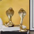 thumbnail image 5 of Resin Cobras Figurines Snake Statues Shelf Decors Accent Snake Decorative Objects Tabletop Centerpieces Home Decorations, 5 of 8
