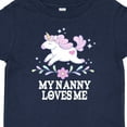 thumbnail image 4 of Inktastic My Nanny Loves Me Girl Unicorn Girls Baby T-Shirt, 4 of 5