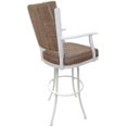 thumbnail image 2 of Swivel Extra Tall Bar Stool 34" (35") Montana - Madder Red Fabric - White Metal, 2 of 3