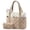 Beige-light Brown, variant on Puffer Tote Bag for Women, Puffy Work Handbag with Cup Holder, Travel Carry On Bag with Zipper for Teacher Nurse Gym