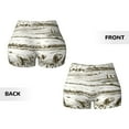 thumbnail image 3 of Sikiie Rice Harvest Print Workout Shorts Women Scrunch Butt Gym Shorts Seamless High Waist Tummy Control Yoga Biker Athletic Shorts, 3 of 5
