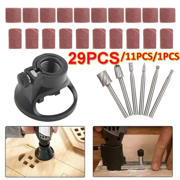 29pcs Rotary Multi Tool Cutting Guide HSS Router Drill Bits Set Attachment For Dremel
