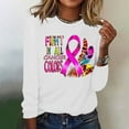 thumbnail image 4 of Cxenplz Women's Breast Cancer Awareness T-Shirts Cute Pink Ribbon Graphic Print Tees Tops Fall Casual Long Sleeve Crew Neck Dressy Shirts, 4 of 4