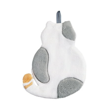 

Guardung Kitchen Dish Towel Reusable Hanging Fast Drying Cleaning Cloth Washable Multi-purpose Hand Towels for Household Shower Room Gray