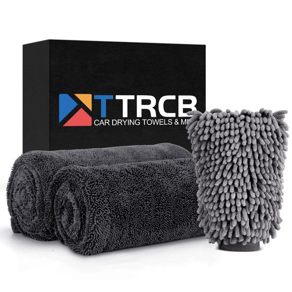 Toallas para secado de auto TTRCB 1300 GSM 91 x 61 cm, 2 piezas