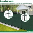 5'Hx26'W Outdoor Freestanding Privacy Screen Fence Panels With Iron