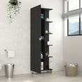 thumbnail image 2 of Linen Cabinet - Black, Four Interior Shelves And Five External Shelves, , Stable Storage Cabinet, Space Saving In Quality, Functional, 2 of 2