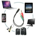 thumbnail image 3 of 3.5mm 2 Male Plug to 1 Female Jack Audio Mic Headset Splitter Adapter Cable, 3 of 8