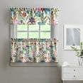 thumbnail image 2 of Wildflower Country Curtains 24 Inch - 3 Panel Vintage Boho Set with Rustic Floral Print, Farmhouse Kitchen Window Drapes, 2 of 2