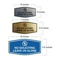 thumbnail image 2 of Fancy No Soliciting Leave Us Alone Sign (Blue) - Small, 2 of 5