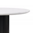 thumbnail image 3 of Benjara Jerry 54" Dining Table- Round Faux Marble Top- Black Pedestal Base, 3 of 6