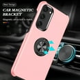 thumbnail image 2 of Allytech Hybrid Case for Samsung Galaxy S22 with 360° Rotatable Ring Kickstand, Soft TPU + Rugged PC, Screen Lens Protection Shockproof Anti-Fall Magnetic Car Mount Back Case - Rosegold, 2 of 7