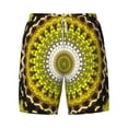 thumbnail image 4 of Lsque Mens Swim Trunks Yellow Mandala Pattern - Bathing Suit Compression Liner - Beach Swim Shorts Swimwear - (S-3XL) - Stretch Quick Dry -Large, 4 of 9