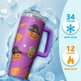 thumbnail image 4 of Halloween 30oz Insulated Tumbler with Handle and Straw Lid – Leak Proof Travel Coffee Cup – Perfect Pumpkin Gift, 4 of 5