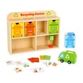 thumbnail image 4 of TOOKYLAND Kids Garbage Classification Toy, Recycling Center Playset, Garbage Truck Toys for Kids Age 3+ (Including 4 Trash Cans, 32 Cards), 4 of 15