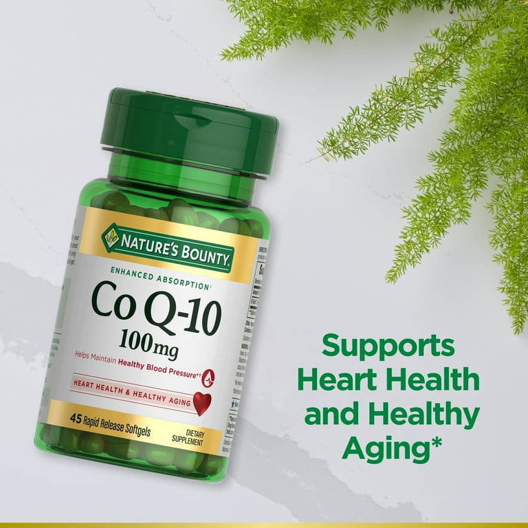nature bounty coenzyme q10 100mg capsules l-carnitine Nature's Co Q-10 Plus (with L carnitine) NatureS Bounty Co Q-10 45