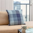 thumbnail image 5 of Herringbone Check Cotton Cushions Set of 2 Poly Filled With Zipper Machine Washable, 5 of 5